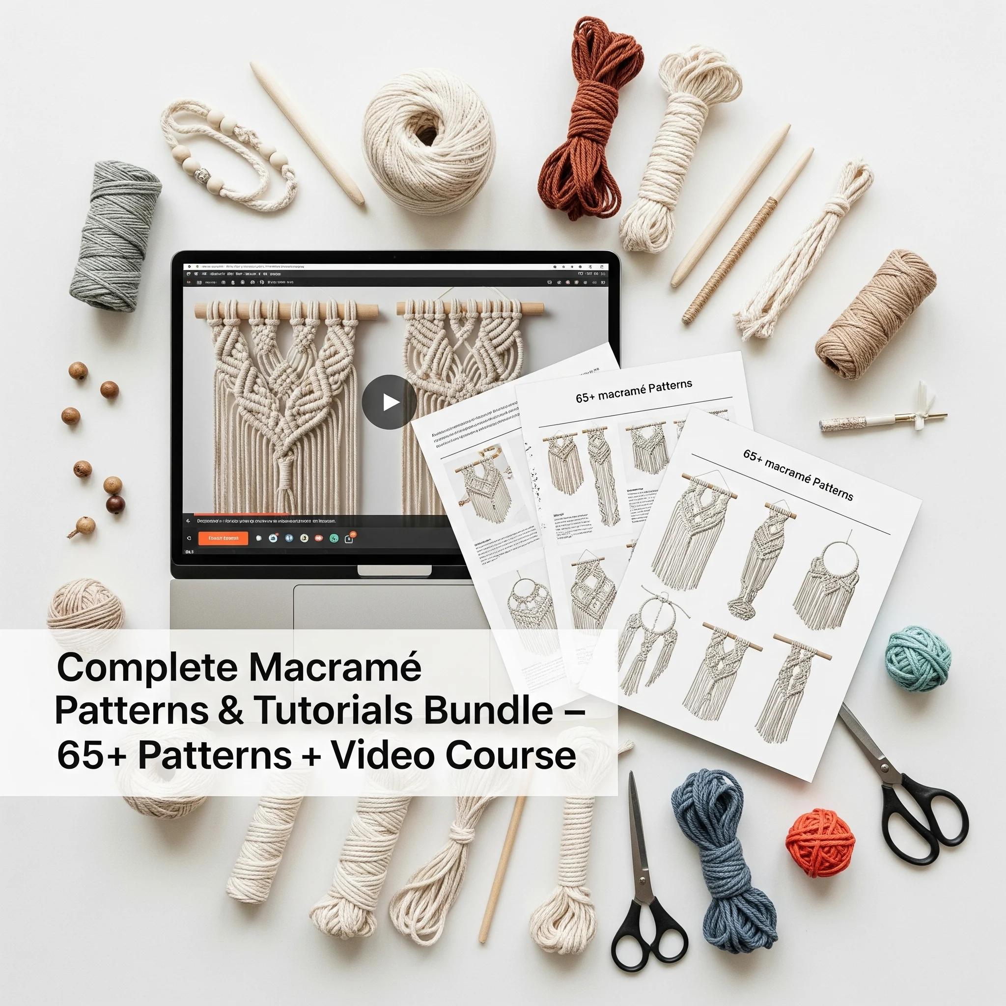 Complete Macramé Patterns & Tutorials Bundle
