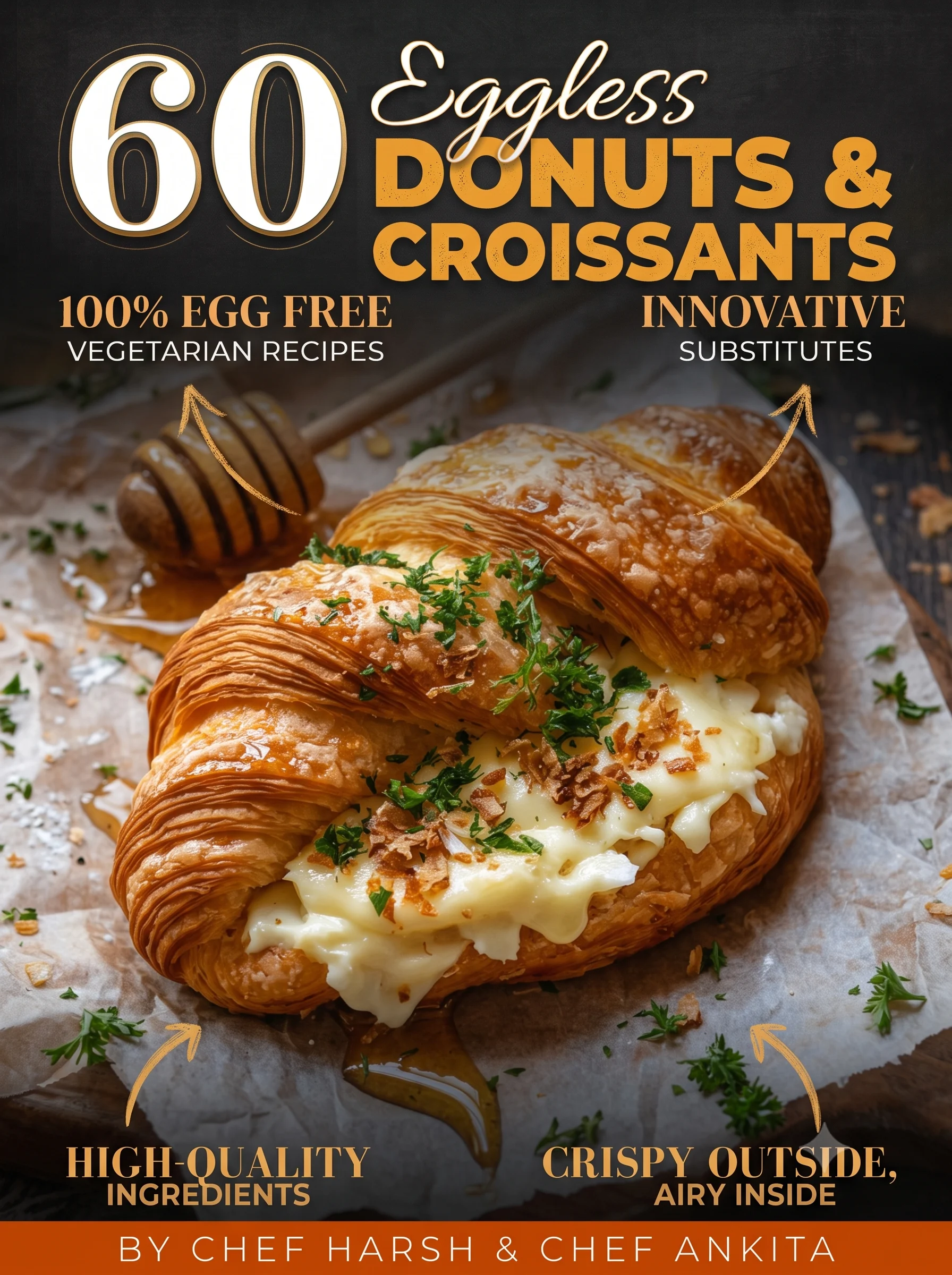 Page from the eggless bakery recipe collection showing included recipes